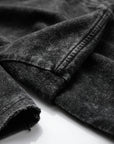 Sleeve drape detail — washed cotton t-shirt | Tempus Arc premium anime streetwear
