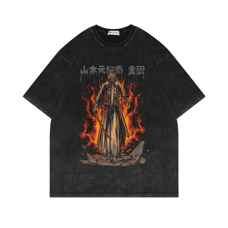 280g Vintage Anime Oversized Cotton T-Shirt - 1773892301911855123 — Tempus Arc