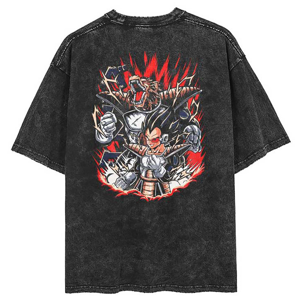 Washed Black Dragon Ball Anime T-shirt for Summer Fashion - 1773629120647860346 — Tempus Arc