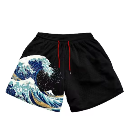 Anime Print Men's Beach Shorts - 4WJ5Q4VLT — Tempus Arc