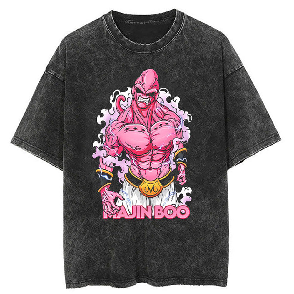 Washed Black Dragon Ball Anime T-shirt for Summer Fashion - 1773629120647860274 — Tempus Arc