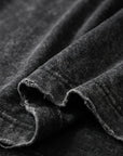 Fabric texture close-up — washed mineral cotton | Tempus Arc premium anime streetwear