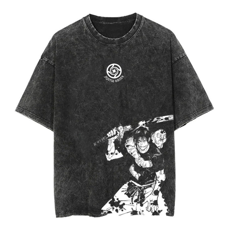 Vintage Oversized Jujutsu Kaisen Graphic Tee - 1773712550840598590 — Tempus Arc