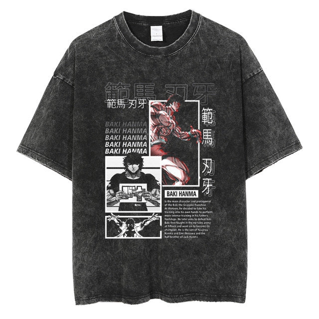 Hanma Baki The Grappler Gym Anime T-shirt for Men - 1773611944935231581 — Tempus Arc