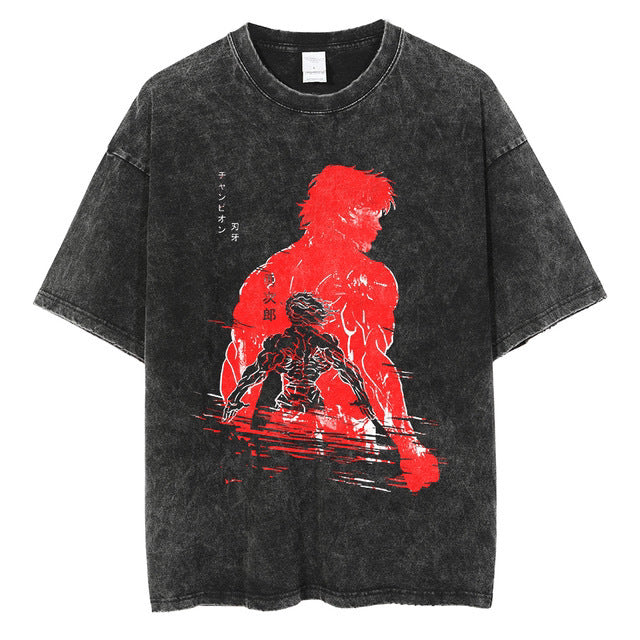 Hanma Baki The Grappler Gym Anime T-shirt for Men - 1773611944935231563 — Tempus Arc