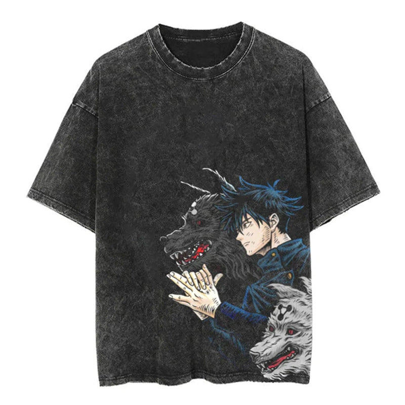 Vintage Oversized Jujutsu Kaisen Graphic Tee - 1773712550840598586 — Tempus Arc