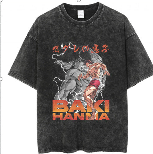 Hanma Baki The Grappler Gym Anime T-shirt for Men - 1773611944935231685 — Tempus Arc