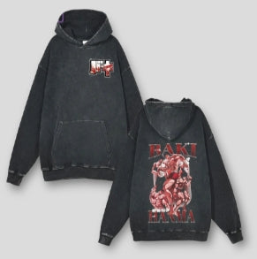 Baki Hanma Gothic Harajuku Hoodie (One Piece)