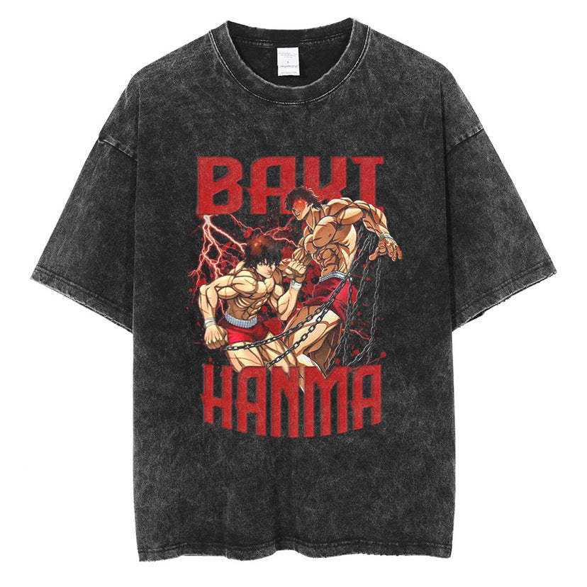 Hanma Baki The Grappler Gym Anime T-shirt for Men - 1773611944935231636 — Tempus Arc