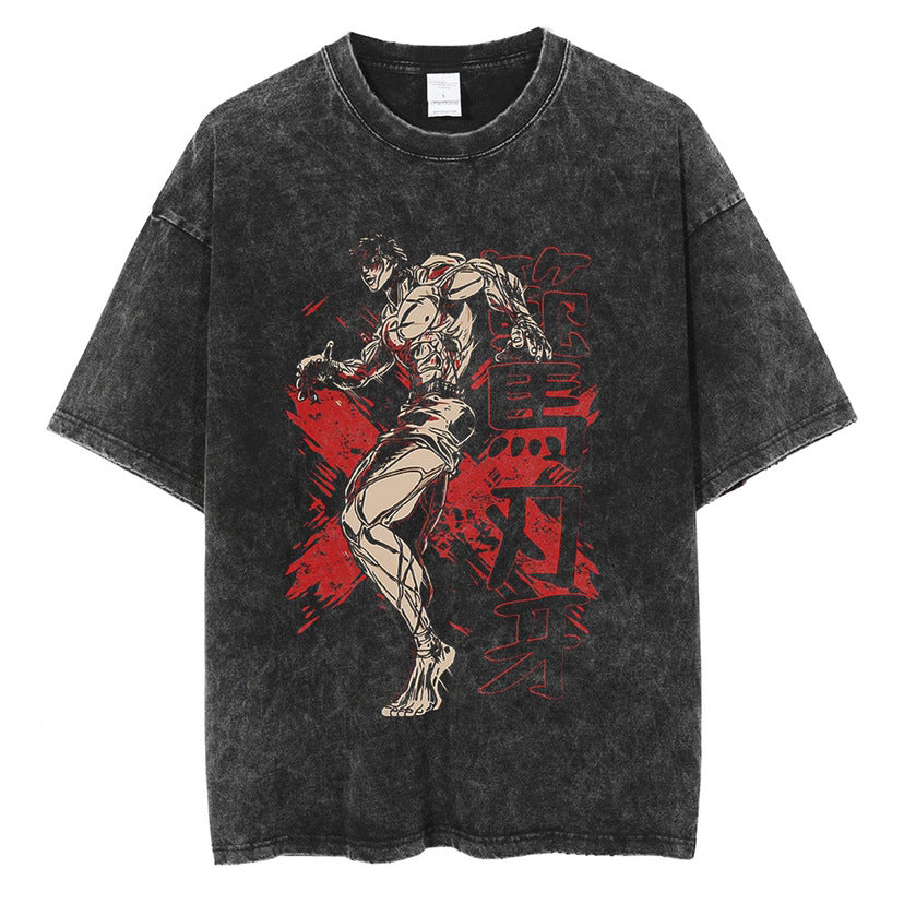 Hanma Baki The Grappler Gym Anime T-shirt for Men - 1773611944935231611 — Tempus Arc