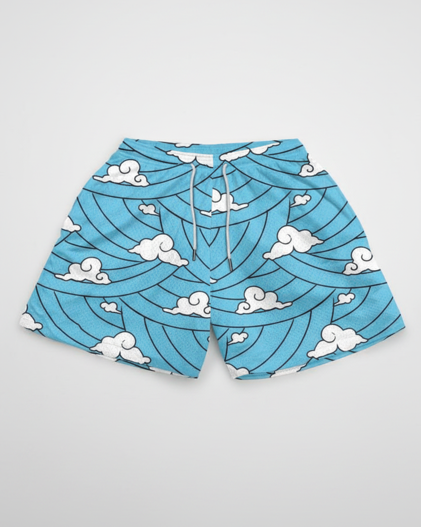 Anime Print Men's Beach Shorts - E5T0RDLMN — Tempus Arc