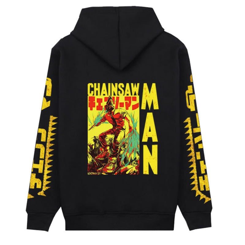 Autumn Winter Anime Chainsaw Man Print Long Sleeve Top