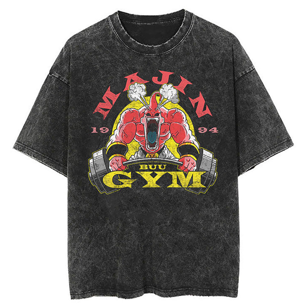 Washed Black Dragon Ball Anime T-shirt for Summer Fashion - 1773629120647860240 — Tempus Arc