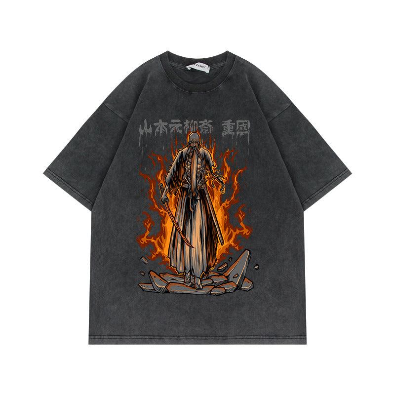 280g Vintage Anime Oversized Cotton T-Shirt - 1773892301911855180 — Tempus Arc