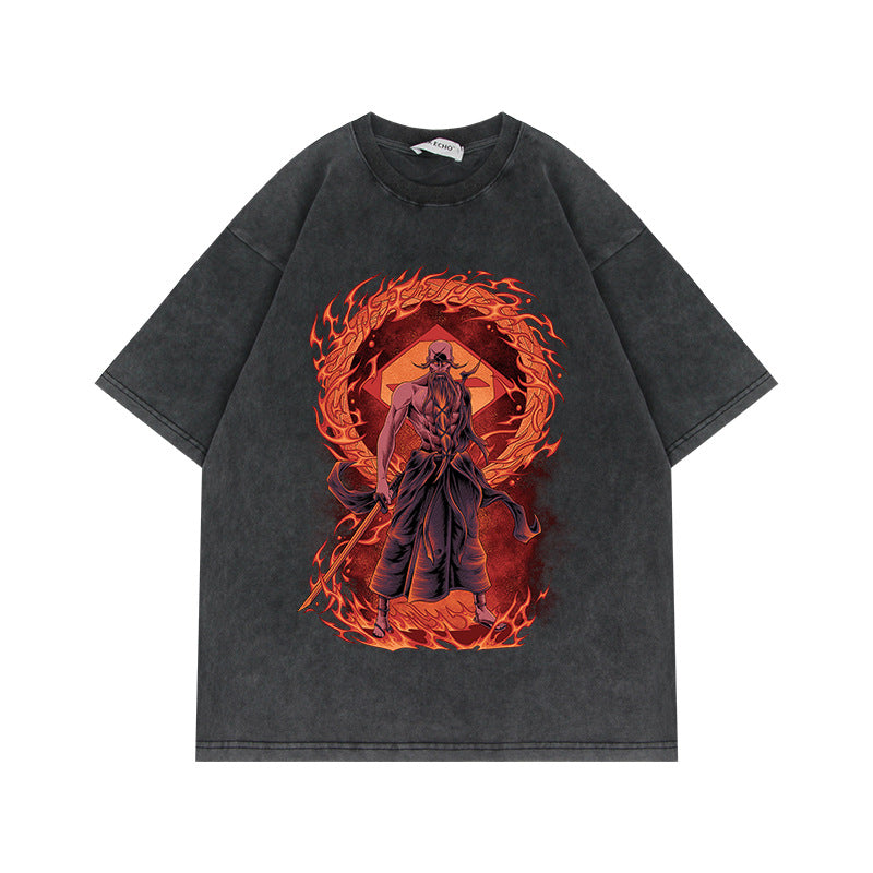 280g Vintage Anime Oversized Cotton T-Shirt - 1773892301911855186 — Tempus Arc
