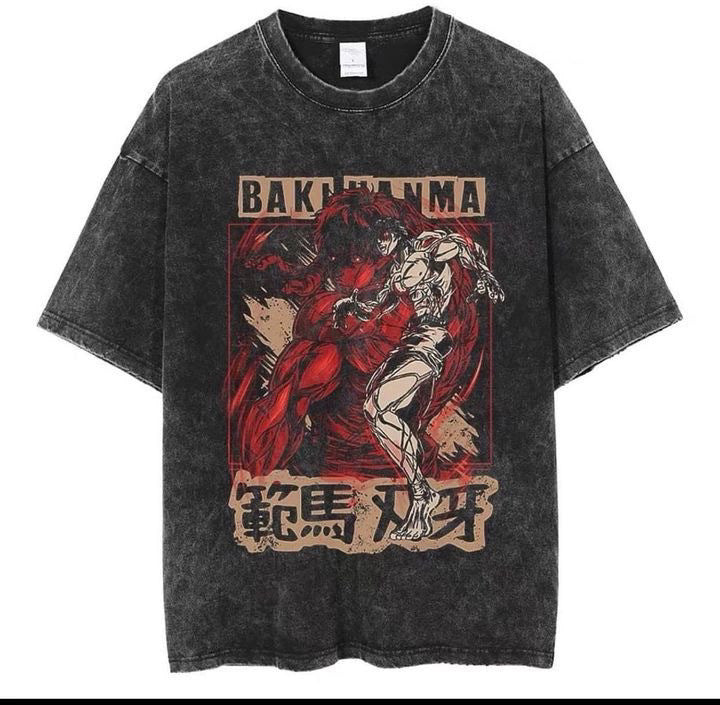 Hanma Baki The Grappler Gym Anime T-shirt for Men - 1773611944935231626 — Tempus Arc