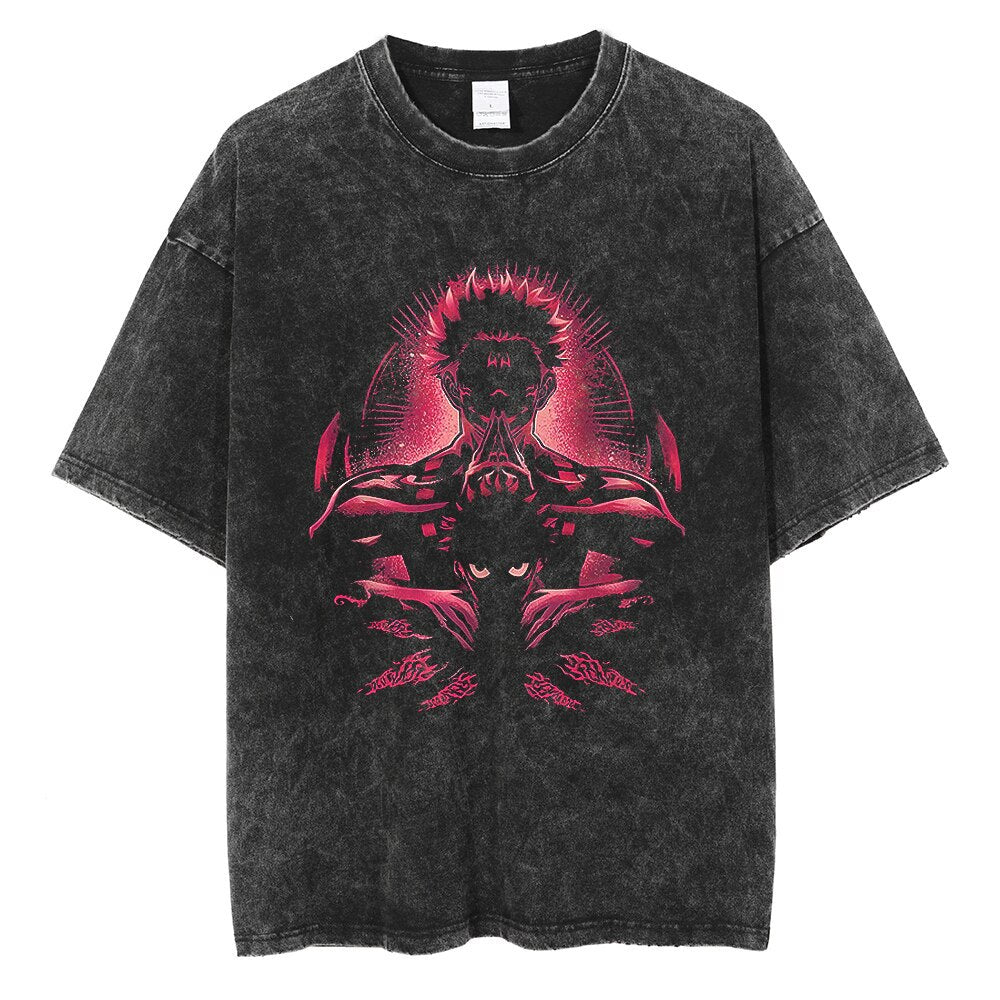Vintage Wash Graphic Tee - Streetwear Anime Summer - 1773748904270069784 — Tempus Arc