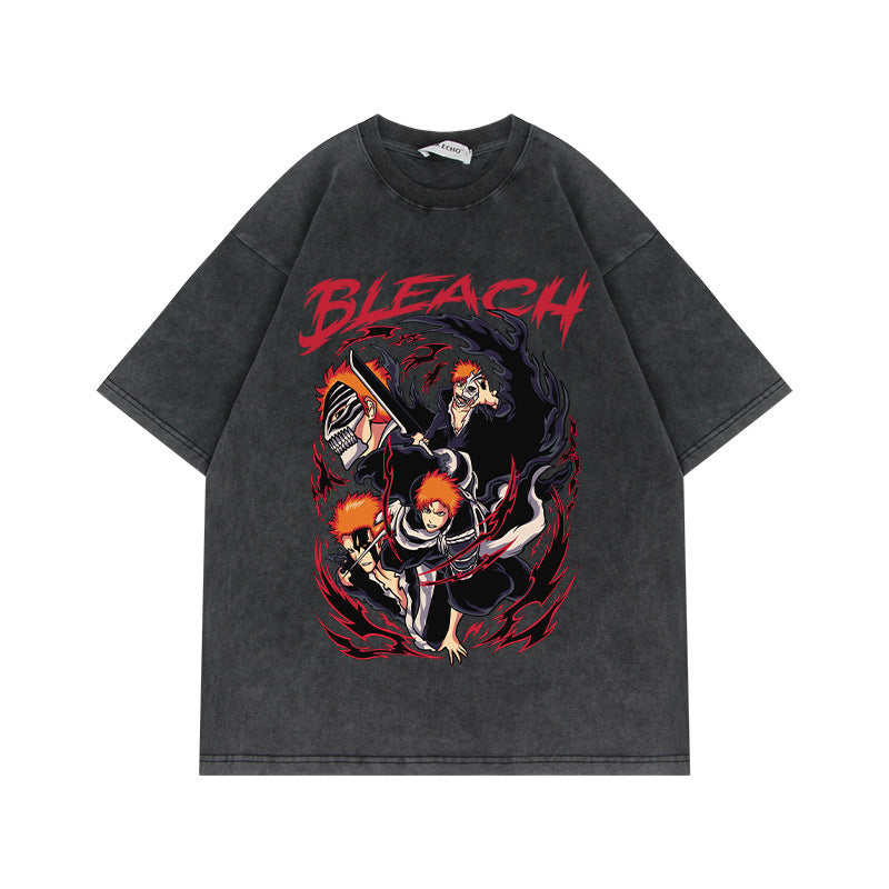 280g Vintage Anime Oversized Cotton T-Shirt - 1773892301911855201 — Tempus Arc