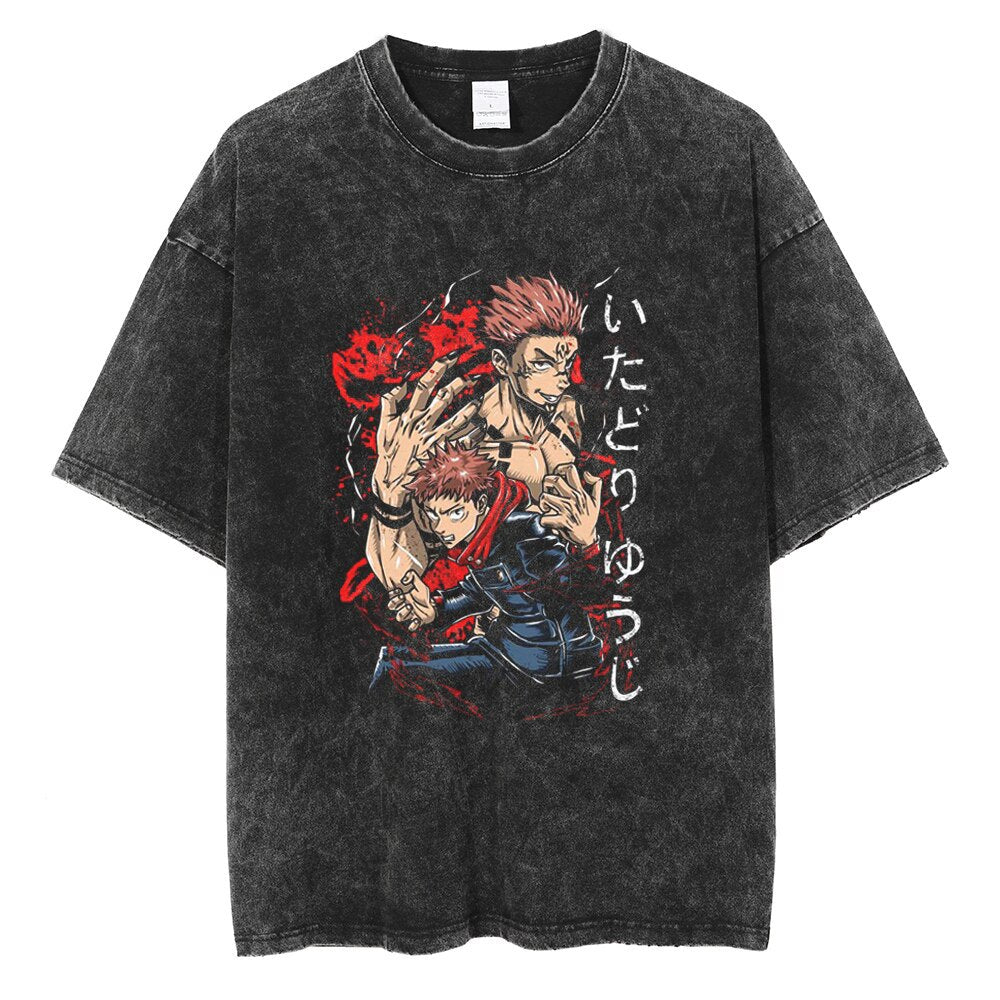Vintage Washable T-Shirt - Streetwear Anime Graphic - 1773942992474918919 — Tempus Arc