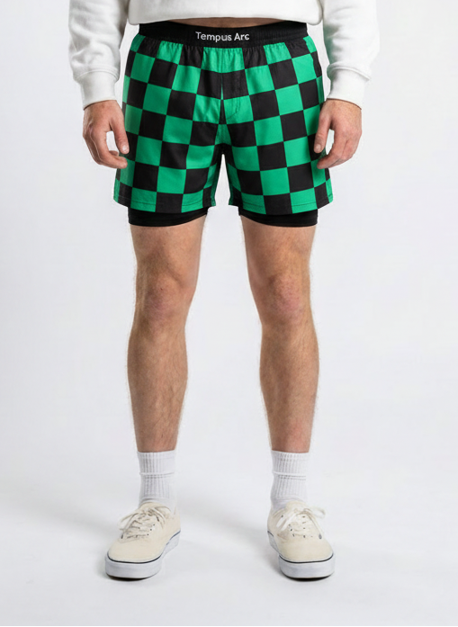 Anime Print Men's Beach Shorts - BZ9E1PPQ0