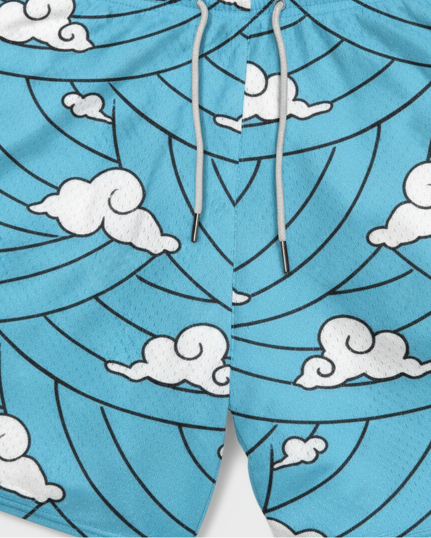 Anime Print Men's Beach Shorts - E5T0RDLMN