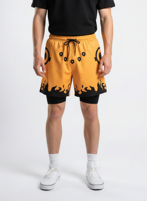 Anime Print Men's Beach Shorts - ITJN1G7J7