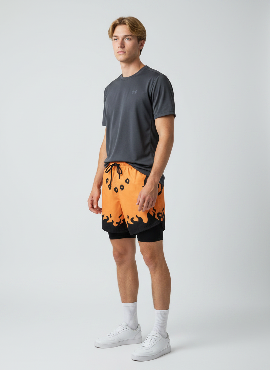 Anime Print Men's Beach Shorts - ITJN1G7J7