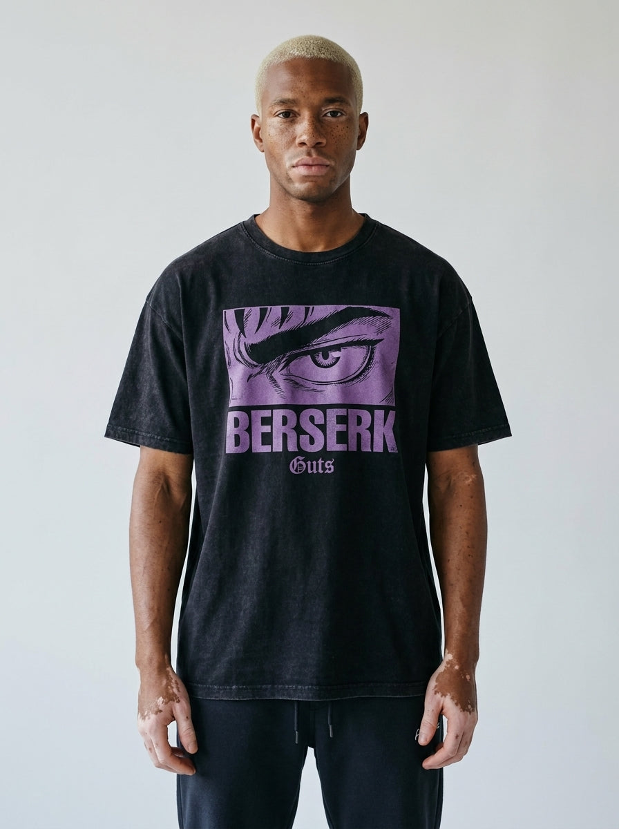 Anime Washable T-Shirt Collection full body model — oversized boxed t-shirt | Tempus Arc premium anime streetwear