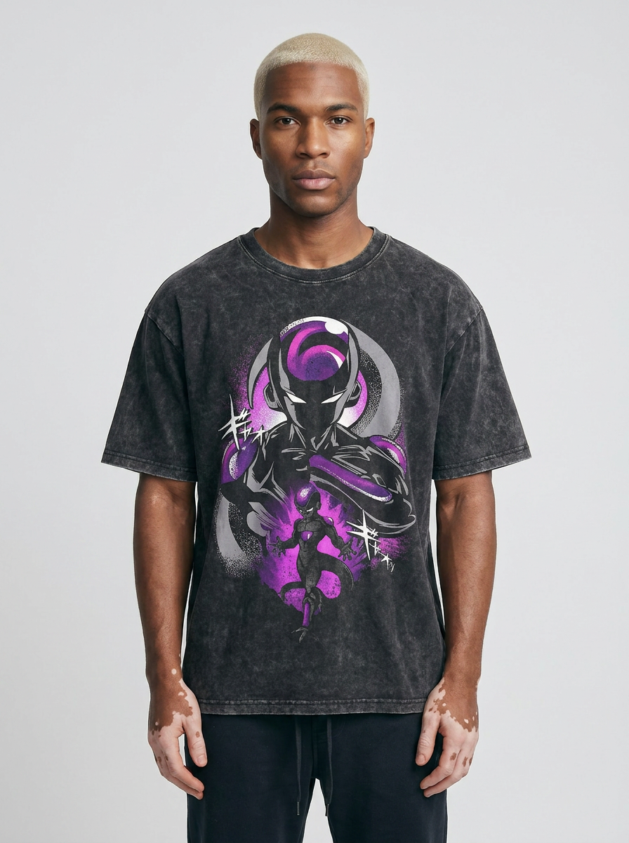 Anime Washable T-Shirt Collection 2 full body model — oversized boxed t-shirt | Tempus Arc premium anime streetwear