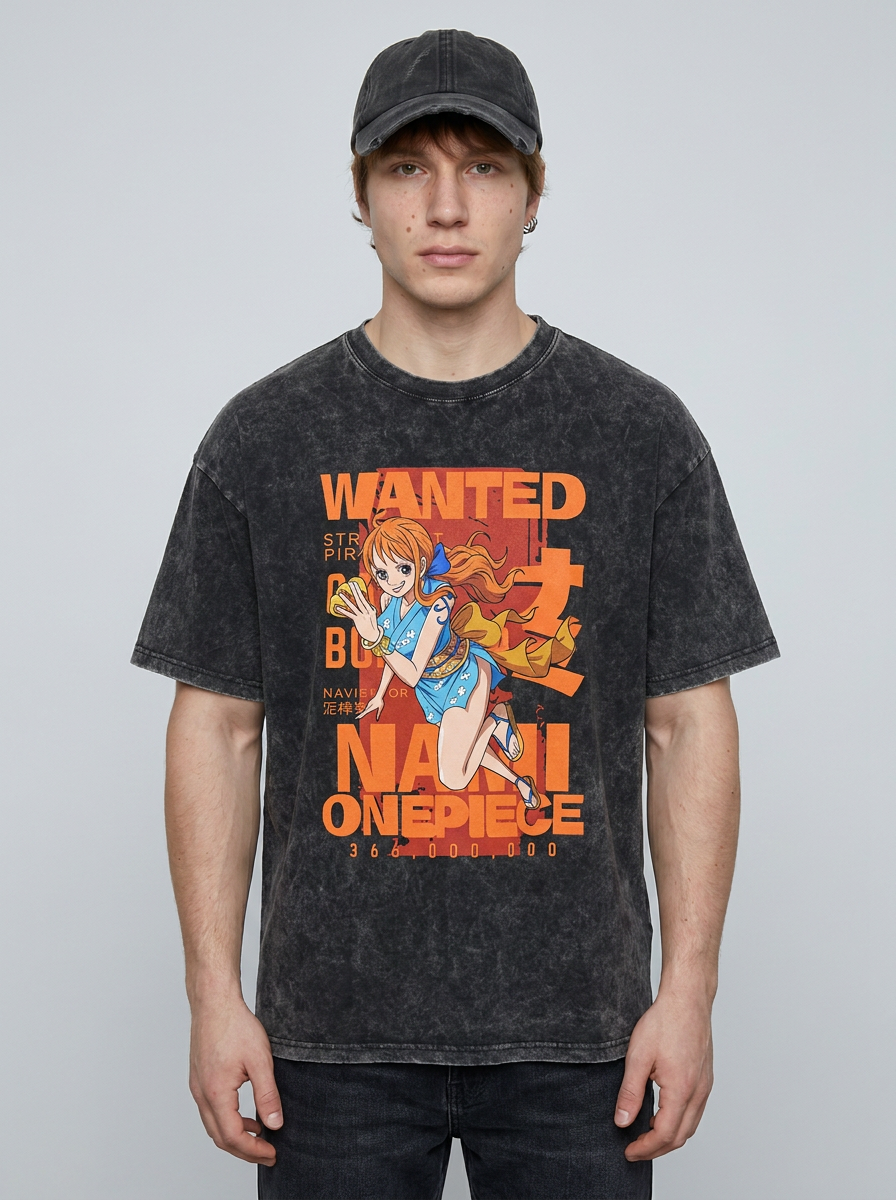 Anime Washable T-Shirt Collection 2 full body model — oversized boxed t-shirt | Tempus Arc premium anime streetwear