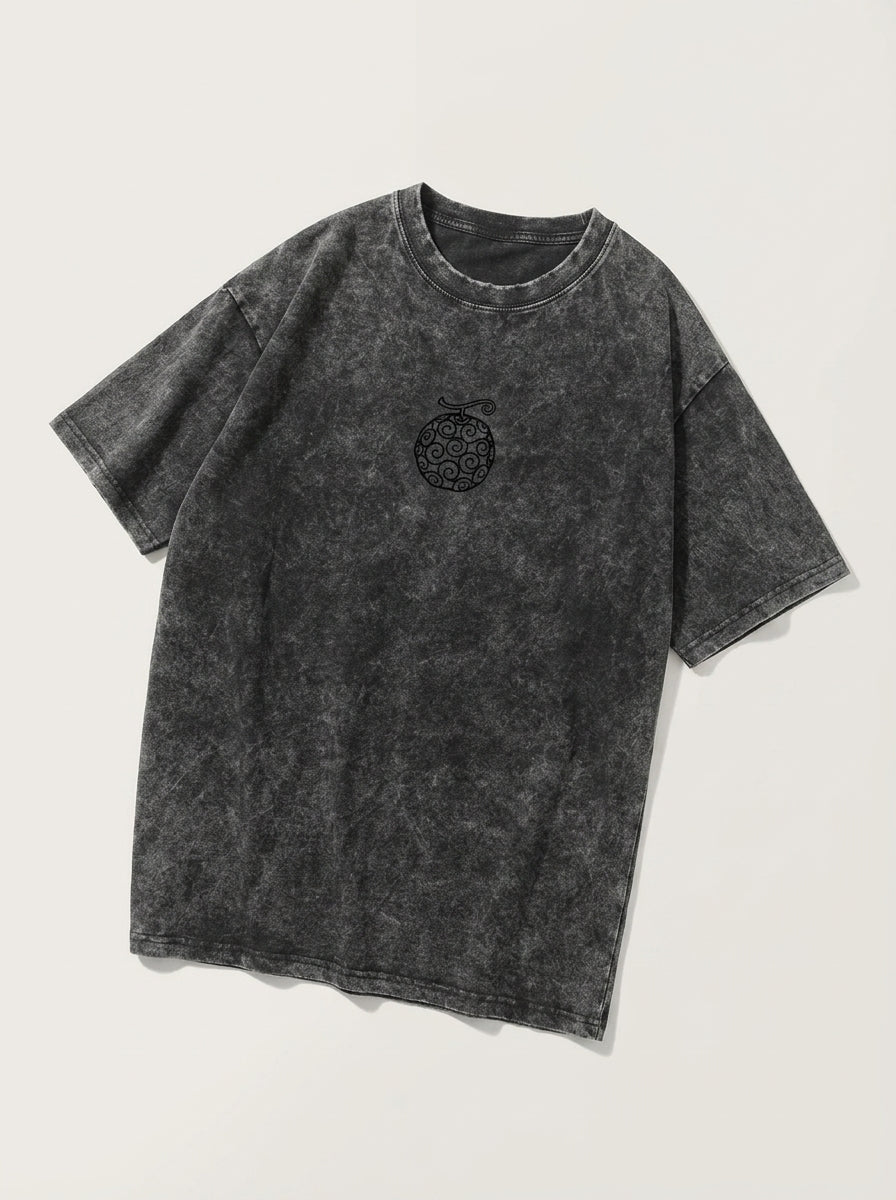 Anime Washable T-Shirt Collection 2 angle perspective shot — washed cotton t-shirt | Tempus Arc premium anime streetwear