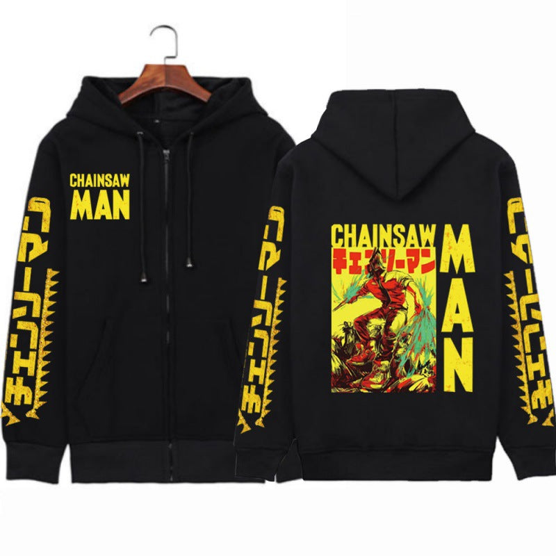 Autumn Winter Anime Chainsaw Man Print Long Sleeve Top