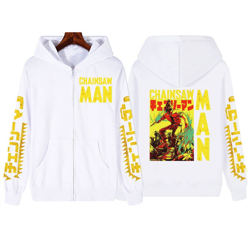 Autumn Winter Anime Chainsaw Man Print Long Sleeve Top