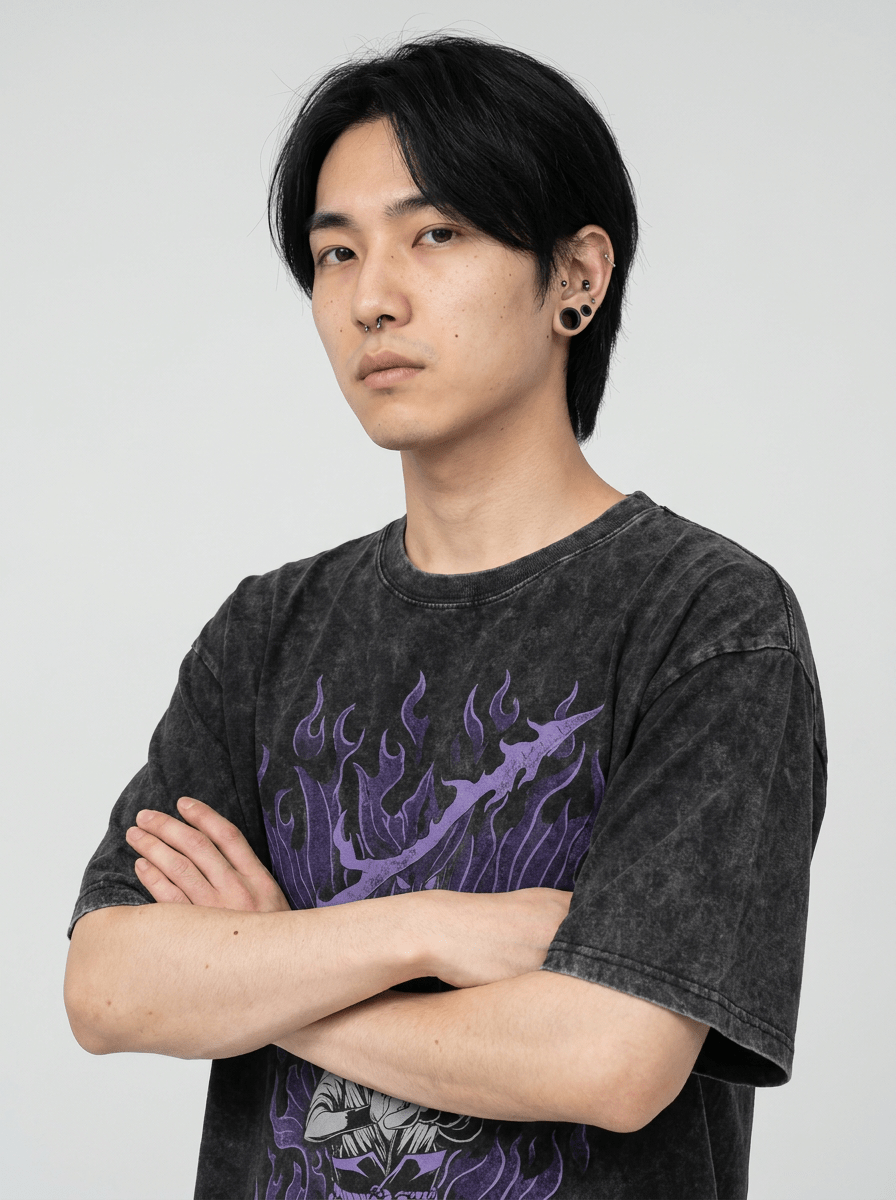 Black Flame Blade Tee - Tempus