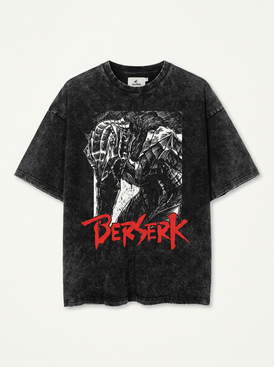 Black Swordsman Grayscale Tee - Tempus