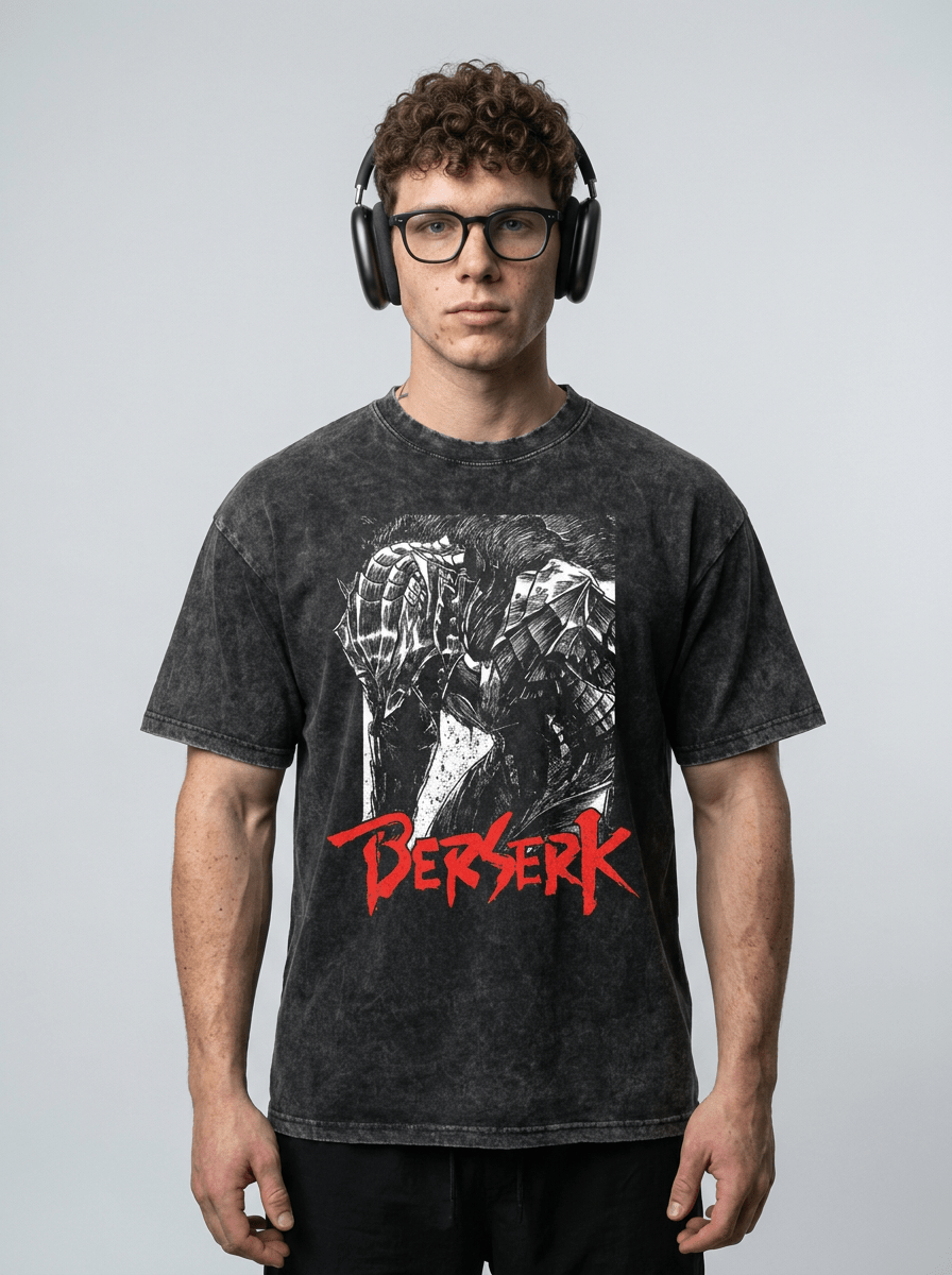 Black Swordsman Grayscale Tee - Tempus