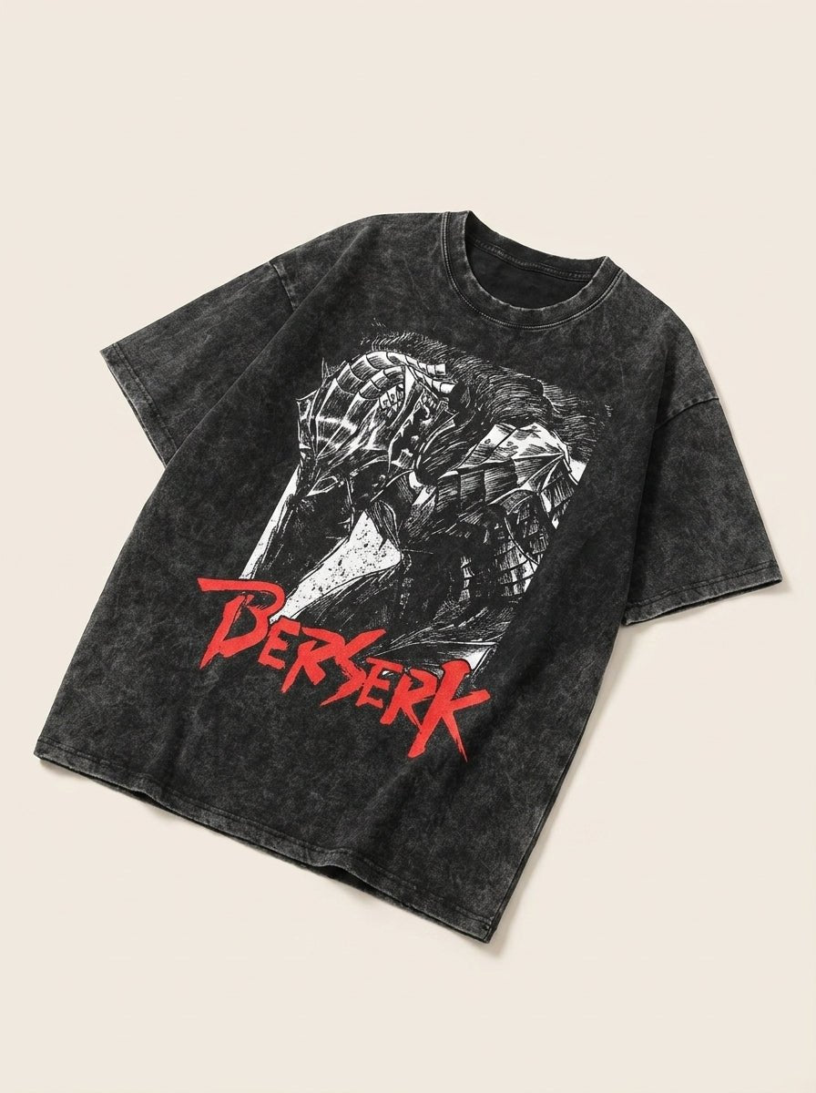 Black Swordsman Grayscale Tee - Tempus