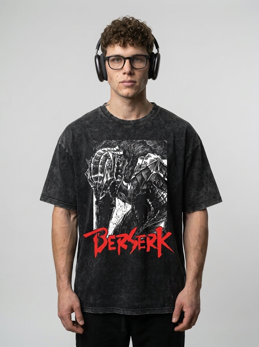 Black Swordsman Grayscale Tee - Tempus