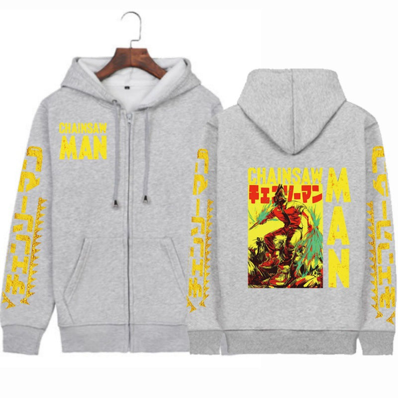 Autumn Winter Anime Chainsaw Man Print Long Sleeve Top