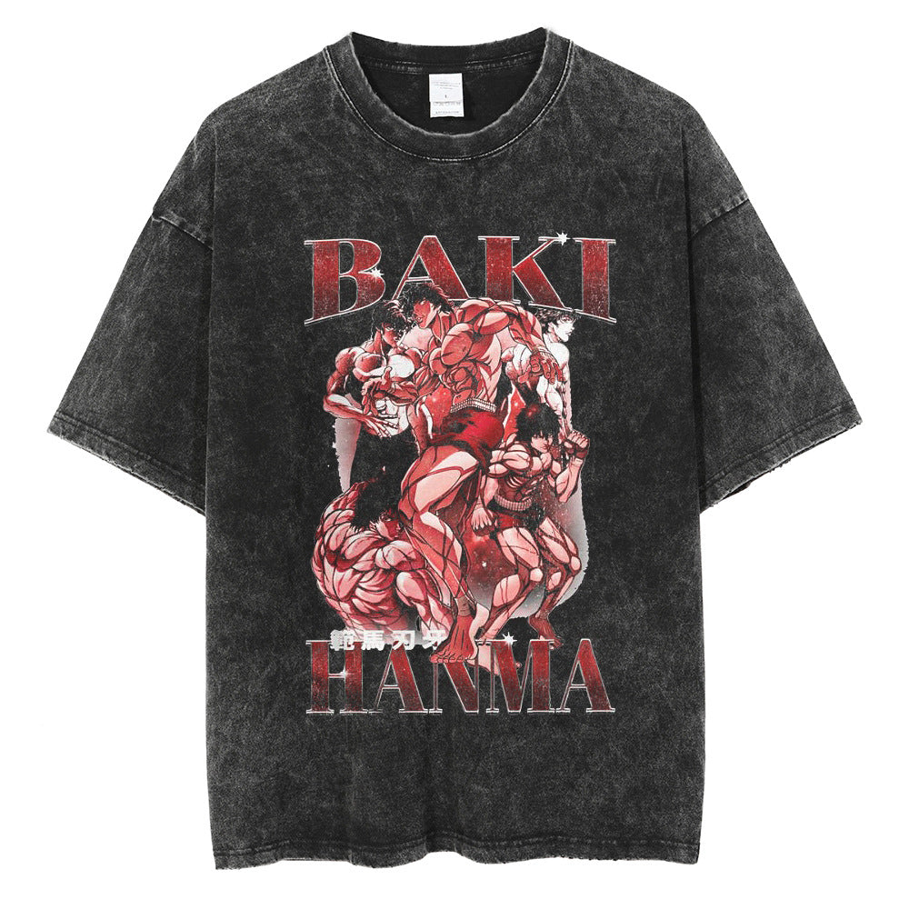 Hanma Baki The Grappler Gym Anime T-shirt for Men - 1773611944935231552 — Tempus Arc