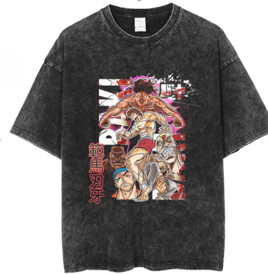 Hanma Baki The Grappler Gym Anime T-shirt for Men - 1773611944935231632 — Tempus Arc