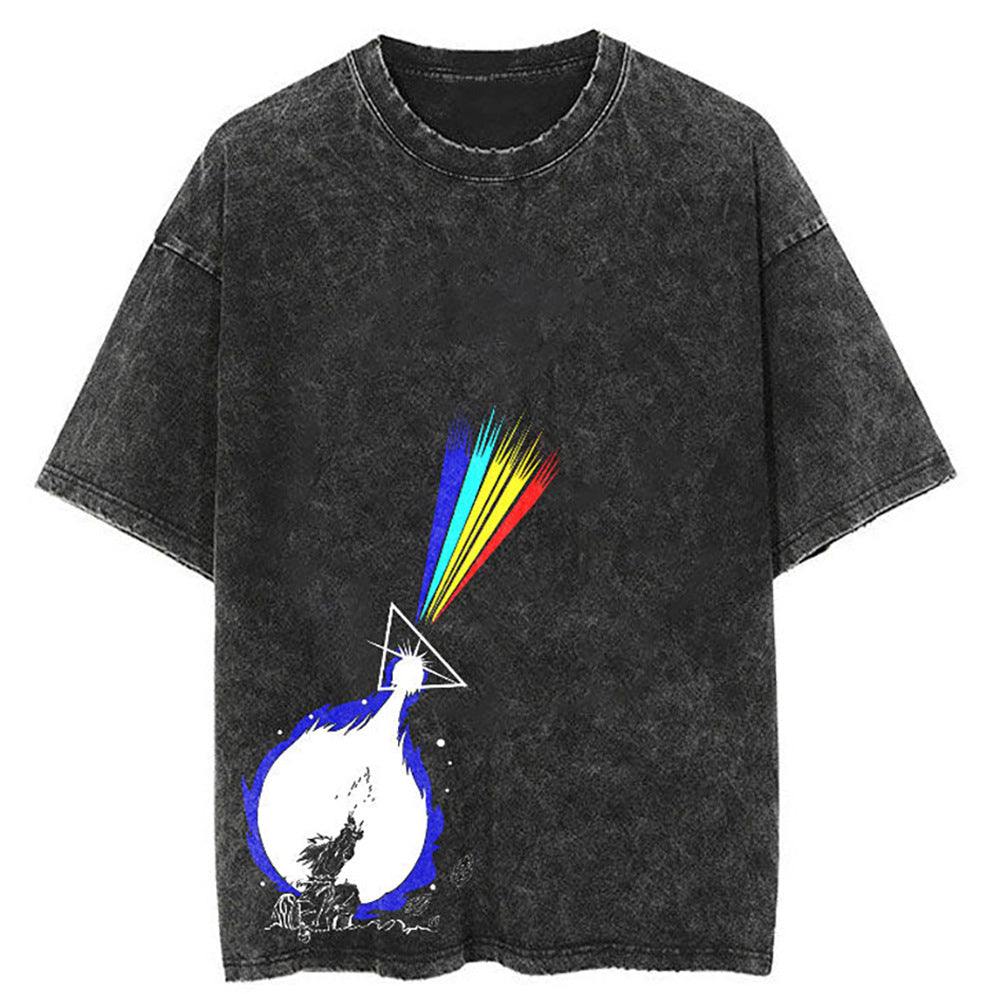 Washed Black Dragon Ball Anime T-shirt for Summer Fashion - 1773629120647860270 — Tempus Arc