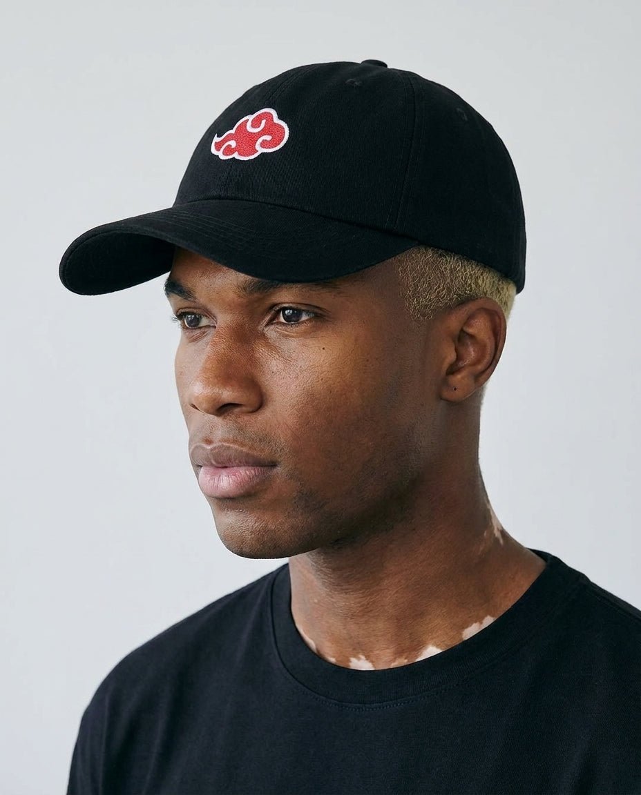 Crimson Cloud Embroidered Cap — Black / Red - Tempus