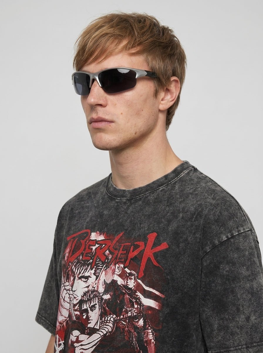Crimson Swordsman Black Branded Tee - Tempus