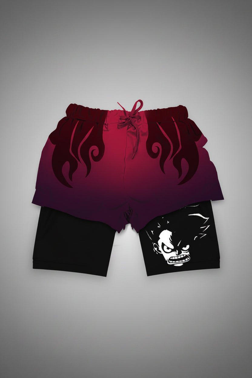 Crimson Warrior Energy Aura Shorts - Tempus