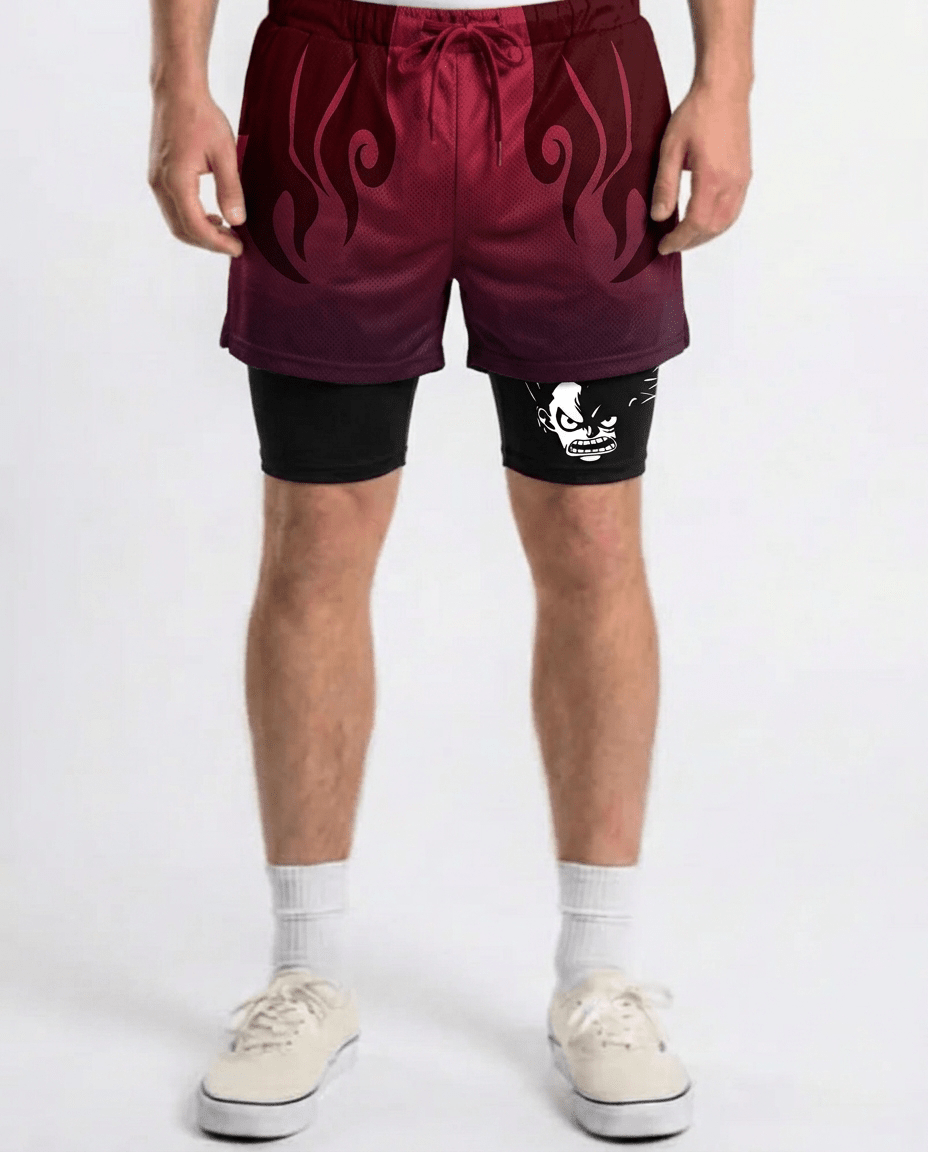 Crimson Warrior Energy Aura Shorts - Tempus