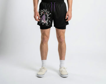 Crimson Wave Swim Shorts