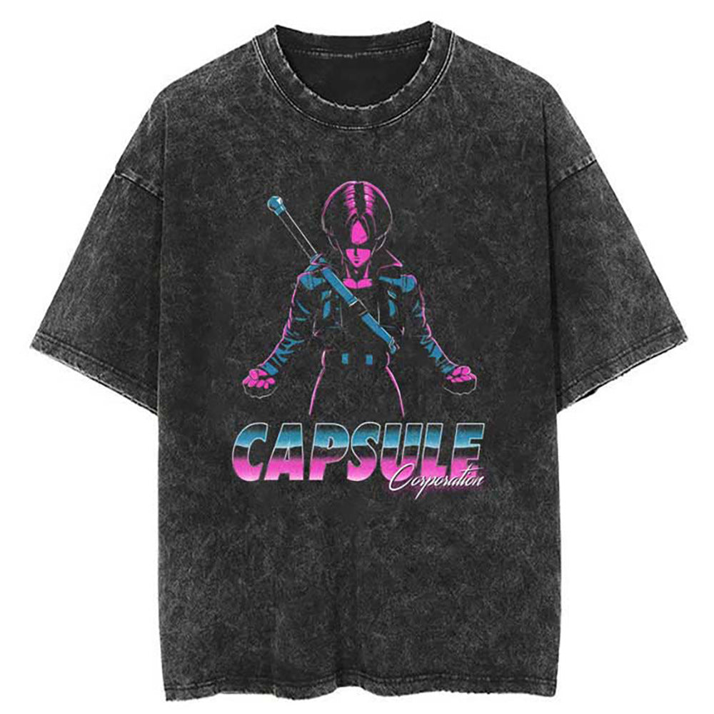 Washed Black Dragon Ball Anime T-shirt for Summer Fashion - 1773629120647860362 — Tempus Arc