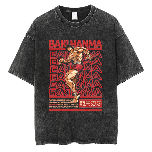 Hanma Baki The Grappler Gym Anime T-shirt for Men - 1773611944935231592 — Tempus Arc