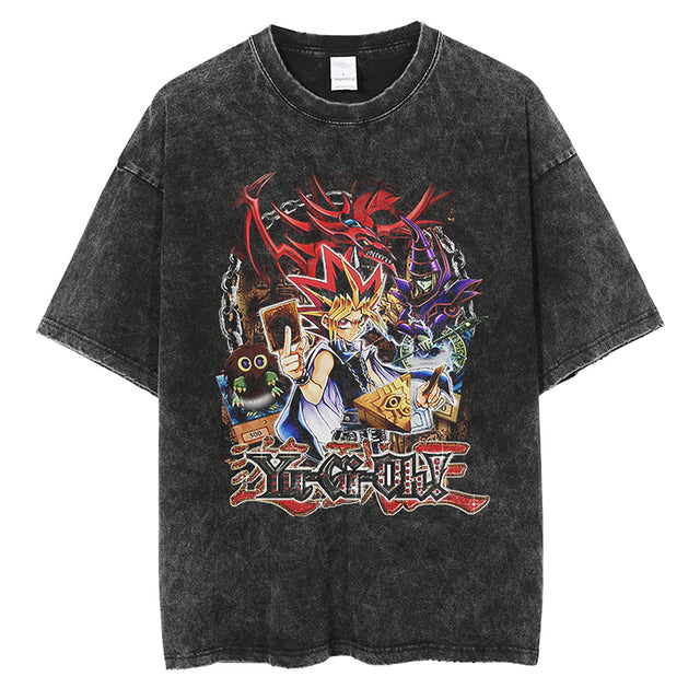 Vintage Yu Gi Oh Graphic T-Shirt for Men (Short Sleeve) - 1796482742267936769 — Tempus Arc
